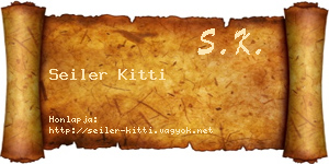 Seiler Kitti névjegykártya